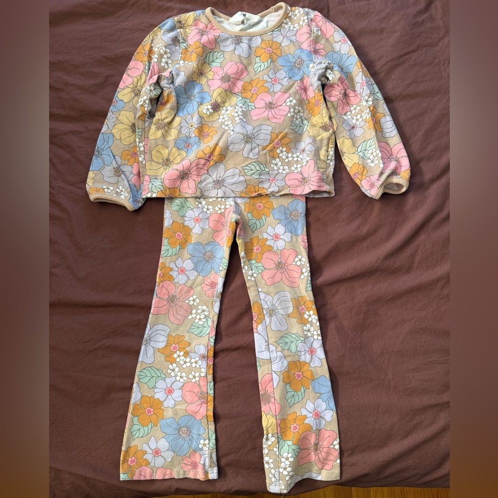 H&M toddler girls Floral Kids Set